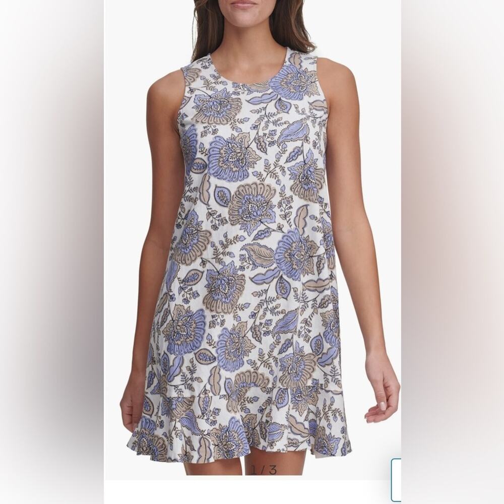 NWT Beautiful women’s size 4 Small Tommy Hilfiger‎ IVY DRESS Floral Linen Blend